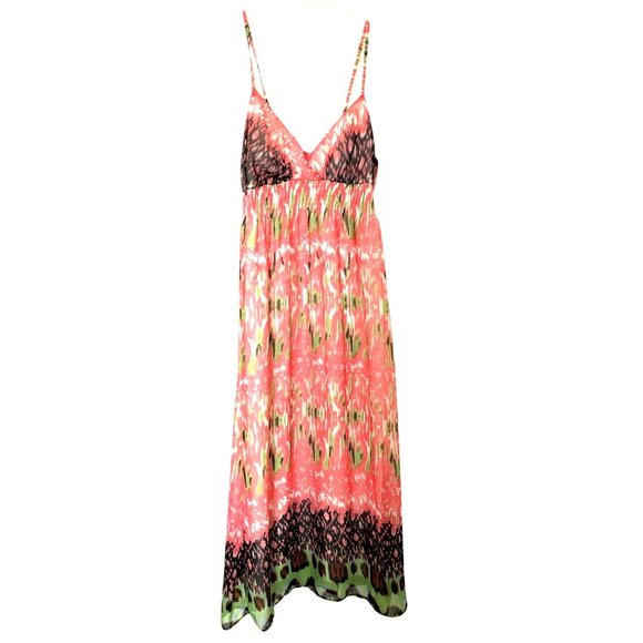 SHE'S COOL - WOMEN SPAGUETTI STRAPLIGHT WEIGHT FLORAL MAXI DRESS SIZE MEDIUM - Picture 1 of 6